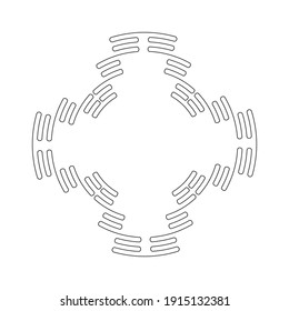 Lines in Circle Form . Spiral Vector Illustration .Technology round. Wave Logo . Design element . Abstract Geometric shape .