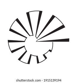 Lines in Circle Form . Spiral Vector Illustration .Technology round. Wave Logo . Design element . Abstract Geometric shape .