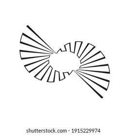 Lines in Circle Form . Spiral Vector Illustration .Technology round. Wave Logo . Design element . Abstract Geometric shape .