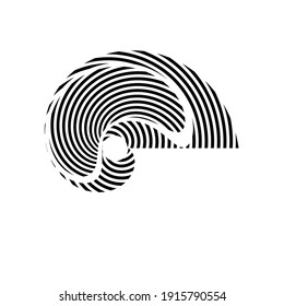 Líneas en forma circular . Ilustración de vectores espirales. Ronda de tecnología. Logotipo de onda . Elemento de diseño. Resumen Forma geométrica .