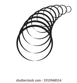 Lines in Circle Form . Spiral Vector Illustration .Technology round. Wave Logo . Design element . Abstract Geometric shape .