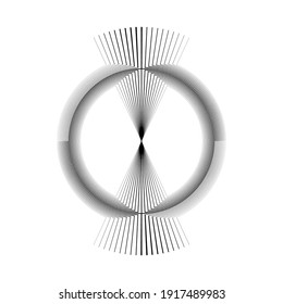 Lines in Circle Form . Spiral Vector Illustration .Technology round. Wave Logo . Design element . Abstract Geometric shape .