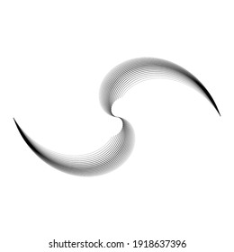 Lines in Circle Form . Spiral Vector Illustration .Technology round. Wave Logo . Design element . Abstract Geometric shape .