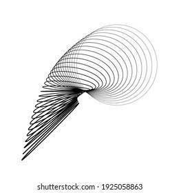 Lines in Circle Form . Spiral Vector Illustration .Technology round. Wave Logo . Design element . Abstract Geometric shape .