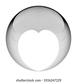 Lines in Circle Form . Spiral Vector Illustration .Technology round. Wave Logo . Design element . Abstract Geometric shape .