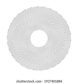 Lines in Circle Form . Spiral Vector Illustration .Technology round. Wave Logo . Design element . Abstract Geometric shape .