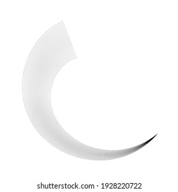 Lines in Circle Form . Spiral Vector Illustration .Technology round. Wave Logo . Design element . Abstract Geometric shape .