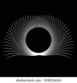 Lines in Circle Form . Spiral Vector Illustration .Technology round. Wave Logo . Design element . Abstract Geometric shape .