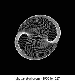 Lines in Circle Form . Spiral Vector Illustration .Technology round. Wave Logo . Design element . Abstract Geometric shape .