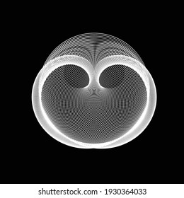 Lines in Circle Form . Spiral Vector Illustration .Technology round. Wave Logo . Design element . Abstract Geometric shape .