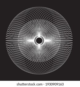 Lines in Circle Form . Spiral Vector Illustration .Technology round. Wave Logo . Design element . Abstract Geometric shape .