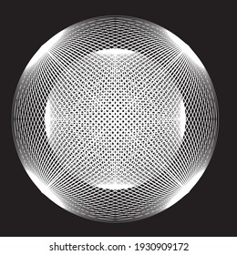 Lines in Circle Form . Spiral Vector Illustration .Technology round. Wave Logo . Design element . Abstract Geometric shape .