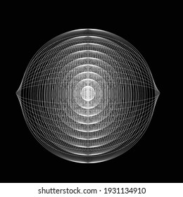 Lines in Circle Form . Spiral Vector Illustration .Technology round. Wave Logo . Design element . Abstract Geometric shape .