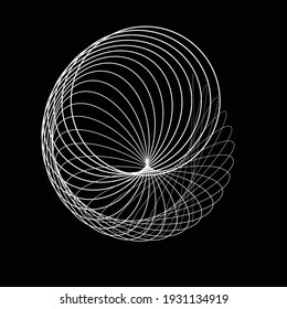 Lines in Circle Form . Spiral Vector Illustration .Technology round. Wave Logo . Design element . Abstract Geometric shape .