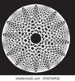 Lines in Circle Form . Spiral Vector Illustration .Technology round. Wave Logo . Design element . Abstract Geometric shape .