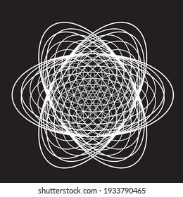 Lines in Circle Form . Spiral Vector Illustration .Technology round. Wave Logo . Design element . Abstract Geometric shape .