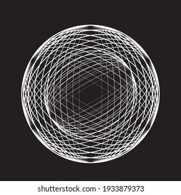 Lines in Circle Form . Spiral Vector Illustration .Technology round. Wave Logo . Design element . Abstract Geometric shape .