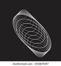 Lines in Circle Form . Spiral Vector Illustration .Technology round. Wave Logo . Design element . Abstract Geometric shape .