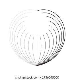 Lines in Circle Form . Spiral Vector Illustration .Technology round. Wave Logo . Design element . Abstract Geometric shape .