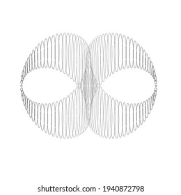 Lines in Circle Form . Spiral Vector Illustration .Technology round. Wave Logo . Design element . Abstract Geometric shape .