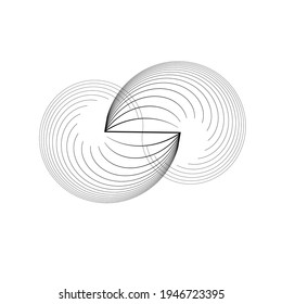 Lines in Circle Form . Spiral Vector Illustration .Technology round. Wave Logo . Design element . Abstract Geometric shape .