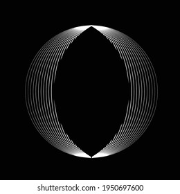 Lines in Circle Form . Spiral Vector Illustration .Technology round. Wave Logo . Design element . Abstract Geometric shape .