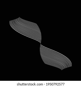 Lines in Circle Form . Spiral Vector Illustration .Technology round. Wave Logo . Design element . Abstract Geometric shape .