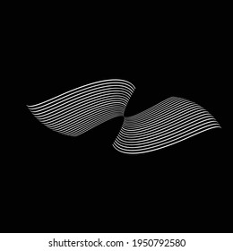 Lines in Circle Form . Spiral Vector Illustration .Technology round. Wave Logo . Design element . Abstract Geometric shape .