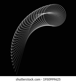 Lines in Circle Form . Spiral Vector Illustration .Technology round. Wave Logo . Design element . Abstract Geometric shape .