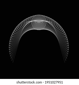 Lines in Circle Form . Spiral Vector Illustration .Technology round. Wave Logo . Design element . Abstract Geometric shape .