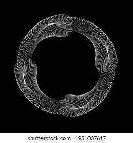 Linien in Circle Form . Spiral Vector Illustration .Technology Runde. Wave Logo . Design-Element. Abstrakte Geometrische Form.