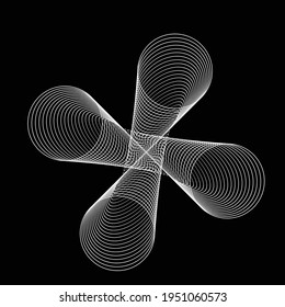 Lines in Circle Form . Spiral Vector Illustration .Technology round. Wave Logo . Design element . Abstract Geometric shape .