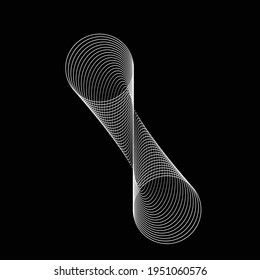 Lines in Circle Form . Spiral Vector Illustration .Technology round. Wave Logo . Design element . Abstract Geometric shape .