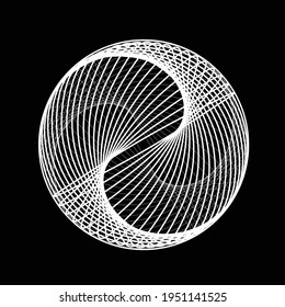 Lines in Circle Form . Spiral Vector Illustration .Technology round. Wave Logo . Design element . Abstract Geometric shape .
