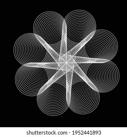Lines in Circle Form . Spiral Vector Illustration .Technology round. Wave Logo . Design element . Abstract Geometric shape .