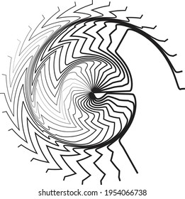 Lines in Circle Form . Spiral Vector Illustration .Technology round Logo . Design element . Abstract Geometric shape .