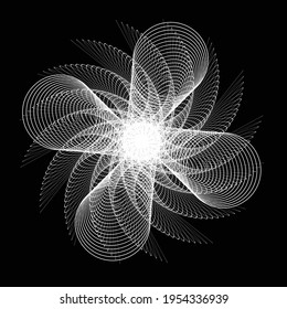 Lines in Circle Form . Spiral Vector Illustration .Technology round. Wave Logo . Design element . Abstract Geometric shape .