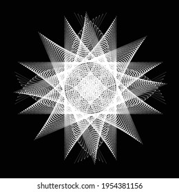 Lines in Circle Form . Spiral Vector Illustration .Technology round. Wave Logo . Design element . Abstract Geometric shape .