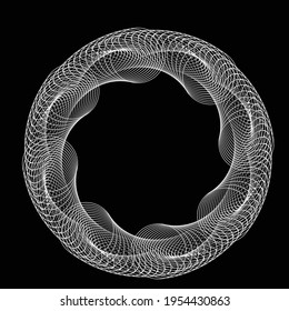 Lines in Circle Form . Spiral Vector Illustration .Technology round. Wave Logo . Design element . Abstract Geometric shape .