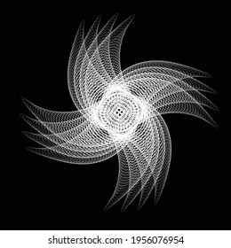 Lines in Circle Form . Spiral Vector Illustration .Technology round. Wave Logo . Design element . Abstract Geometric shape .