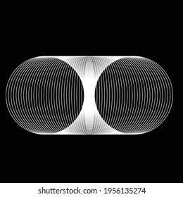 Lines in Circle Form . Spiral Vector Illustration .Technology round. Wave Logo . Design element . Abstract Geometric shape .