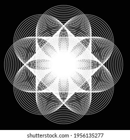 Lines in Circle Form . Spiral Vector Illustration .Technology round. Wave Logo . Design element . Abstract Geometric shape .