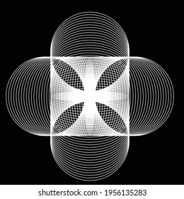 Lines in Circle Form . Spiral Vector Illustration .Technology round. Wave Logo . Design element . Abstract Geometric shape .