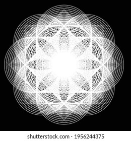 Lines in Circle Form . Spiral Vector Illustration .Technology round. Wave Logo . Design element . Abstract Geometric shape .