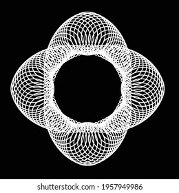 Lines in Circle Form . Spiral Vector Illustration .Technology round. Wave Logo . Design element . Abstract Geometric shape .