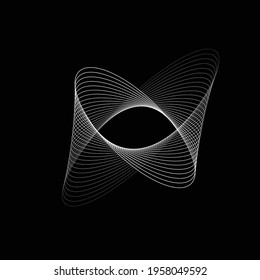 Lines in Circle Form . Spiral Vector Illustration .Technology round. Wave Logo . Design element . Abstract Geometric shape .