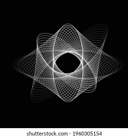 Lines in Circle Form . Spiral Vector Illustration .Technology round. Wave Logo . Design element . Abstract Geometric shape .