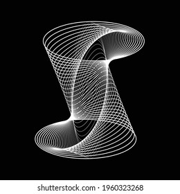 Lines in Circle Form . Spiral Vector Illustration .Technology round. Wave Logo . Design element . Abstract Geometric shape .