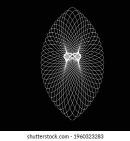 Lines in Circle Form . Spiral Vector Illustration .Technology round. Wave Logo . Design element . Abstract Geometric shape .