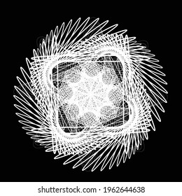 Lines in Circle Form . Spiral Vector Illustration .Technology round. Wave Logo . Design element . Abstract Geometric shape .